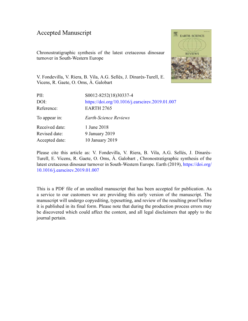 Chronostratigraphic Synthesis of the Latest Cretaceous Dinosaur Turnover in South-Western Europe