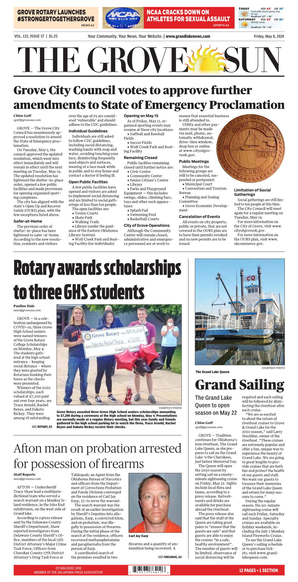 Rotary Awards Scholarships to Three GHS Students Pauline Hale News@Grovesun.Com