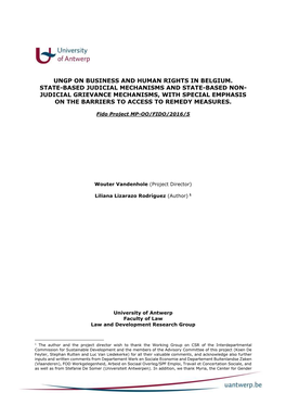 Ungp on Business and Human Rights in Belgium