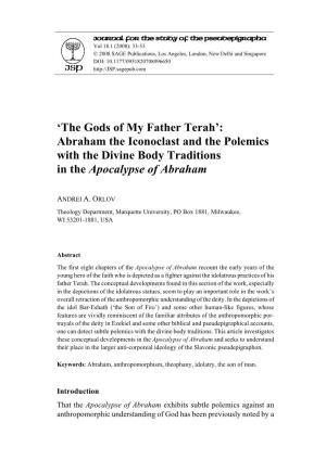 'The Gods of My Father Terah': Abraham the Iconoclast and The