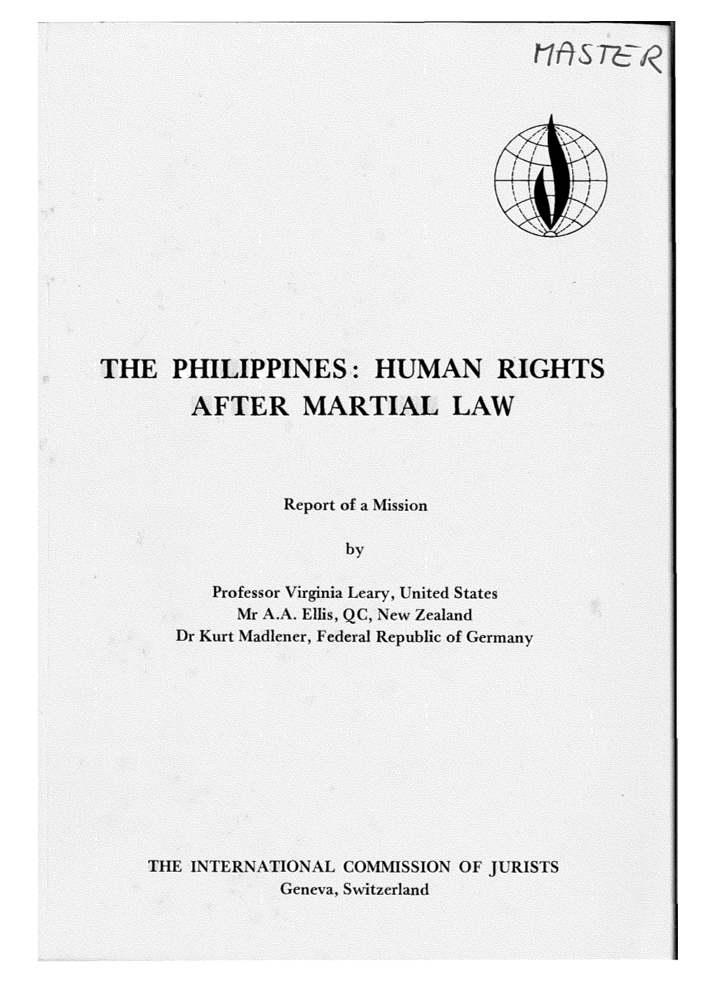 The Philippines: Human Rights After Martial Law