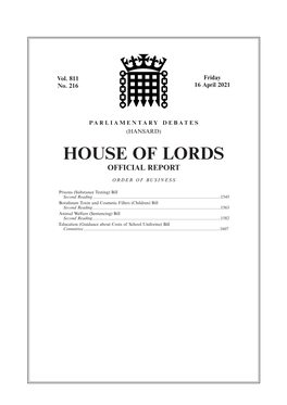 House of Lords Official Report