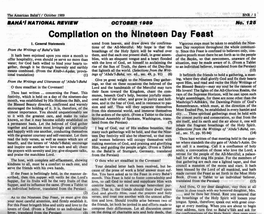 Compllatlon on the -Nineteen Day Feast 1