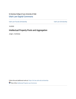 Intellectual Property Pools and Aggregation