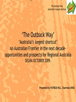 'The Outback Way'