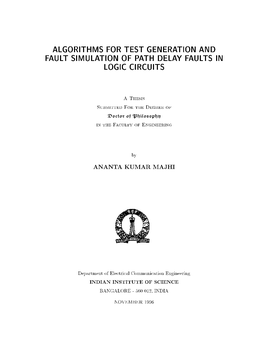 Algorithms for Test Generation and Fault Simulation of Path-Delay