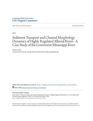 Sediment Transport and Channel Morphology Dynamics of Highly Regulated Alluvial Rivers - a Case Study of the Lowermost Mississippi River