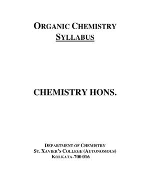 Organic Chemistry (Hons.)