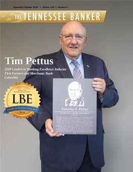 Tim Pettus 2020 Leaders in Banking Excellence Inductee First Farmers and Merchants Bank Columbia