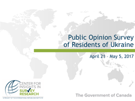 Public Opinion Survey of Residents of Ukraine