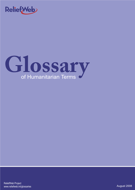 Glossary of Humanitarian Terms