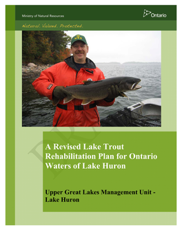 A Revised Lake Trout Rehabilitation Plan for Ontario Waters of Lake Huron