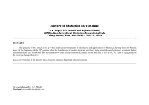 An Interesting Reading "History of Statistics on Timeline"