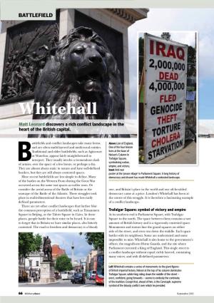 Whitehall Matt Leonard Discovers a Rich Conflict Landscape in the Heart of the British Capital