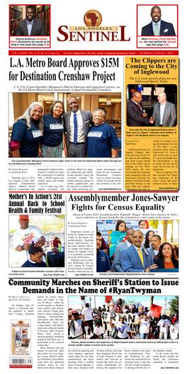Fights for Census Equality Ahead of Census 2020, Assemblymember Reginald “Reggie” Bryon Jones-Sawyer, Sr