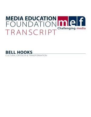 Bell Hooks: Cultural Criticism and Transformation [Transcript]