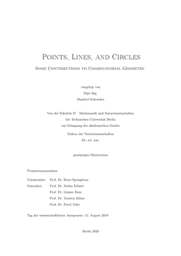 Points, Lines, and Circles