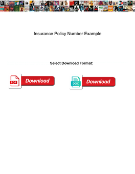 Insurance Policy Number Example