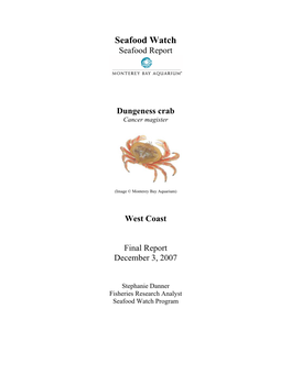 Dungeness Crab Cancer Magister