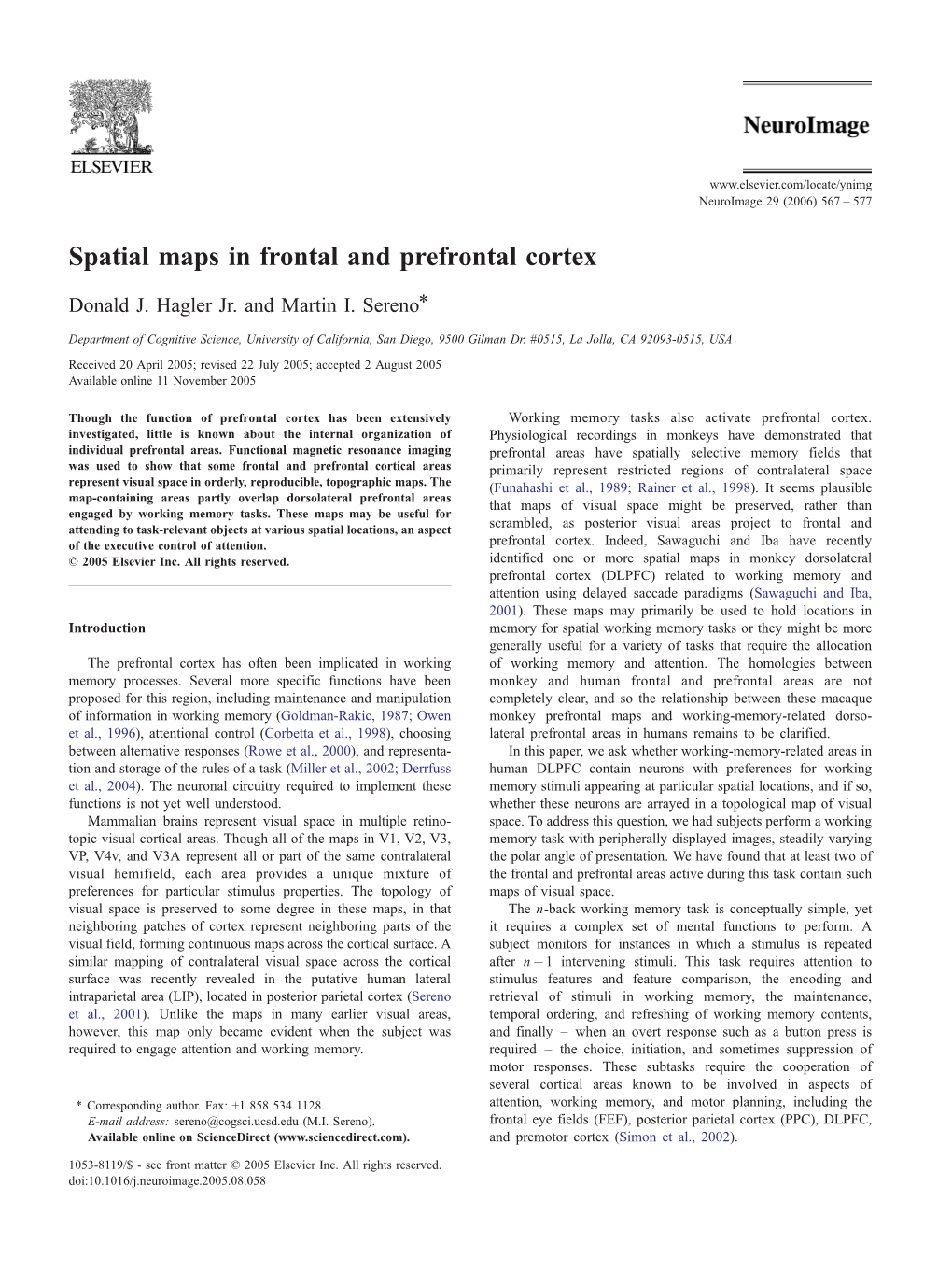 Spatial Maps in Frontal and Prefrontal Cortex