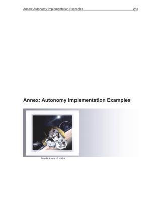 Autonomy Implementation Examples 253