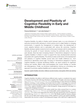 Development and Plasticity of Cognitive Flexibility in Early and Middle Childhood