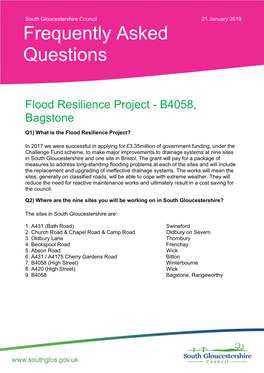 Flood Resilience Project - B4058, Bagstone