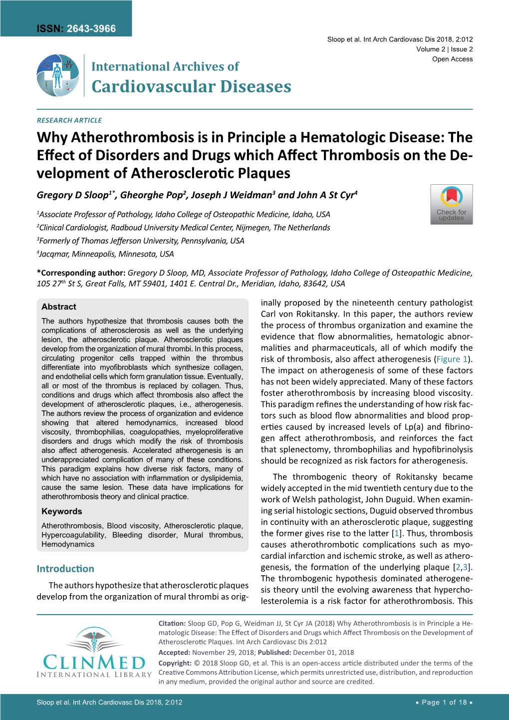 The Effect of Disorders and Drugs Which Affect Thrombosis on The