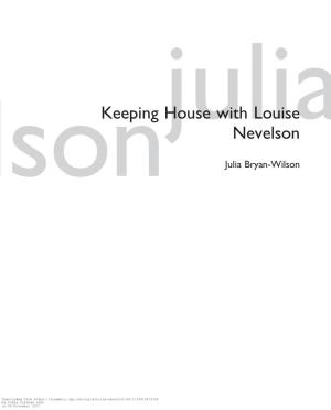 Keeping House with Louise Nevelson