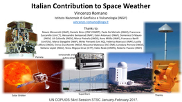 Italian Contribution to Space Weather