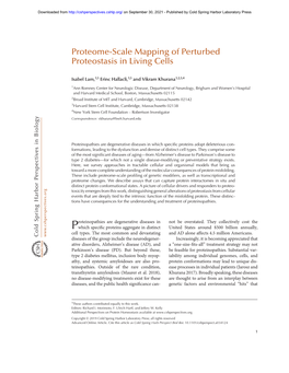 Proteome-Scale Mapping of Perturbed Proteostasis in Living Cells