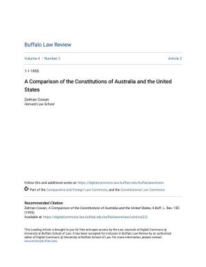 A Comparison of the Constitutions of Australia and the United States
