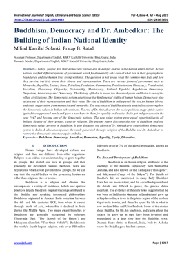 Buddhism, Democracy and Dr. Ambedkar: the Building of Indian National Identity Milind Kantilal Solanki, Pratap B