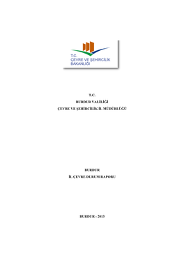 T.C. Burdur Valiliği Çevre Ve Şehircilik Il Müdürlüğü