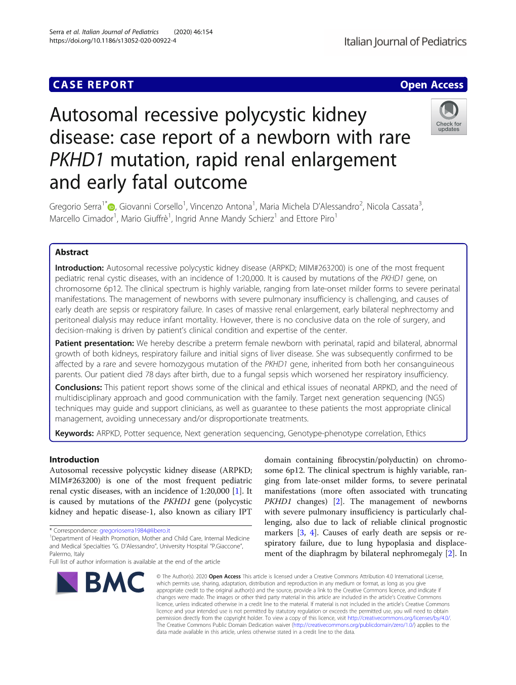 Autosomal Recessive Polycystic Kidney Disease