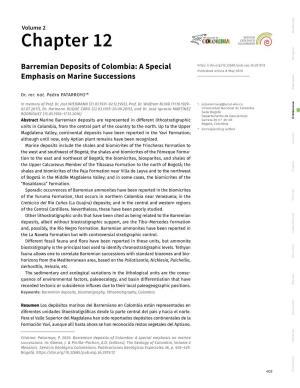 Barremian Deposits of Colombia: a Special Published Online 8 May 2020 Emphasis on Marine Successions Paleogene Dr