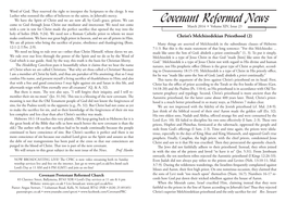 Covenant Reformed News Come to God Through Jesus Christ Our Mediator and Intercessor