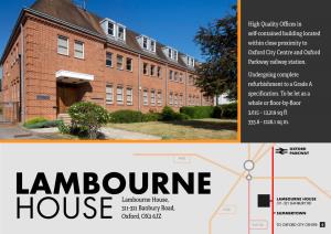 HOUSE Lambourne House, 311-321 Banbury Road, Oxford, OX2