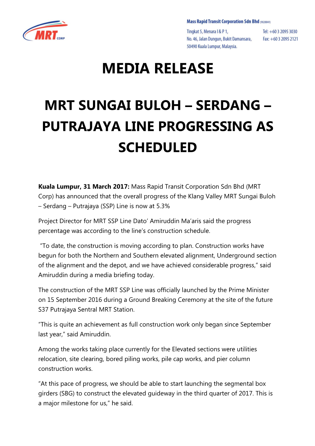 Media Release