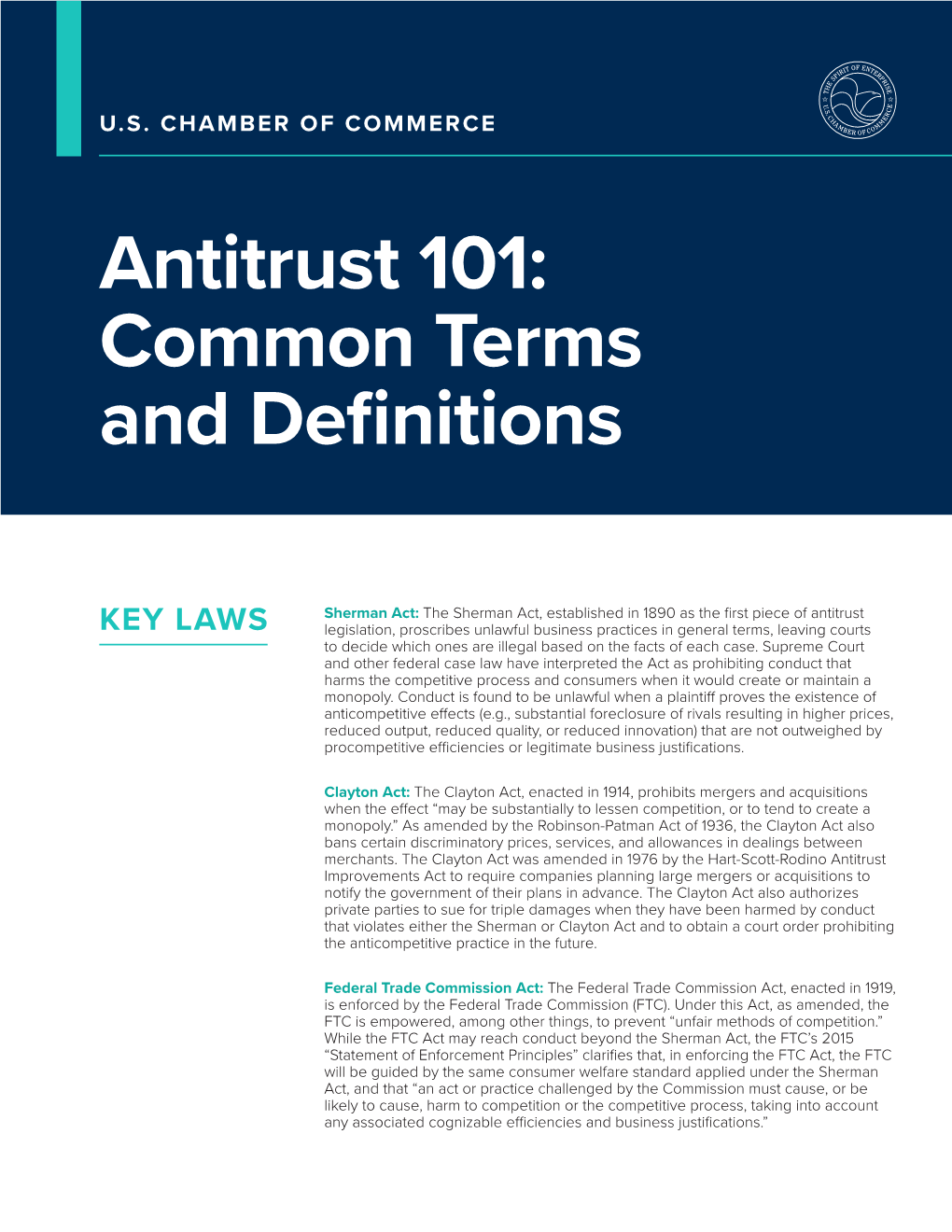 Antitrust 101: Common Terms and Definitions