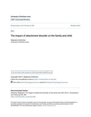 The Impact of Attachment Disorder on the Family and Child