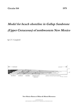 Model for Beach Shoreline in Gallup Sandstone (Upper Cretaceous) of Northwestern New Mexico