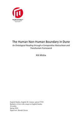 The Human Nonhuman Boundary in Dune