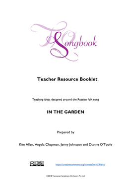 Teacher Resource Booklet