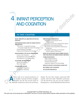 4 INFANT PERCEPTION and COGNITION Distribute