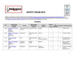 Risk Management Committee Safety Gram 2018