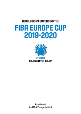 Fiba Europe Cup 2019-2020