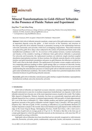 Mineral Transformations in Gold–(Silver) Tellurides in the Presence of Fluids: Nature and Experiment