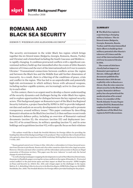 Romania and Black Sea Security