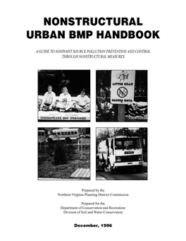 Nonstructural Urban Bmp Handbook